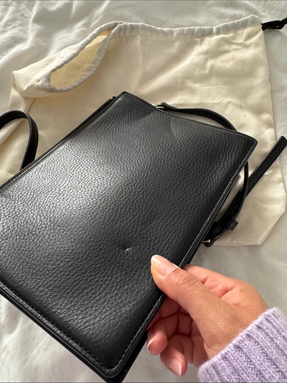 kate spade Black Pebbled Leather Crossbody with Gold Hardware - Picture 11 of 16